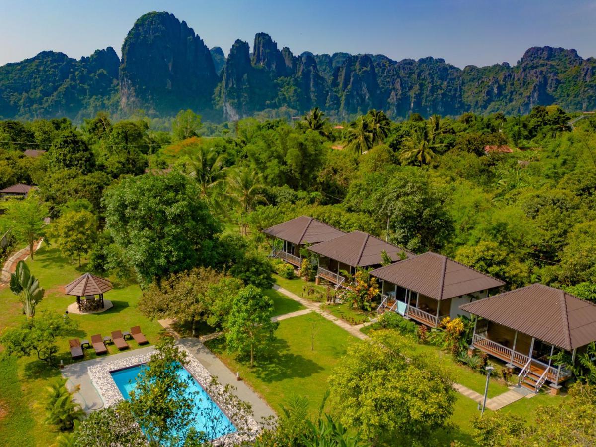 Bearlinbungalow Vang Vieng Eksteriør bilde
